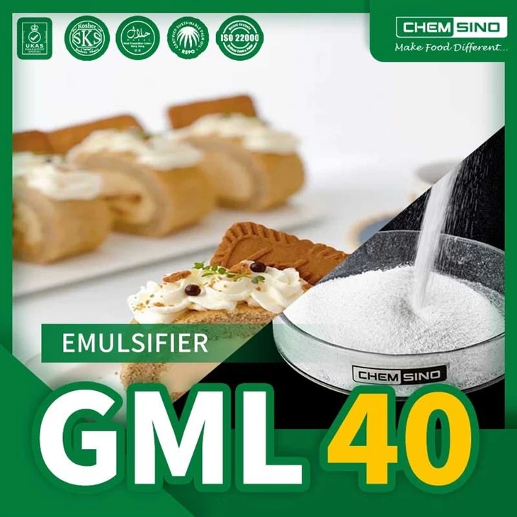 Glyceryl Monolaurate GML 40 Food Emulsifier Chemsino